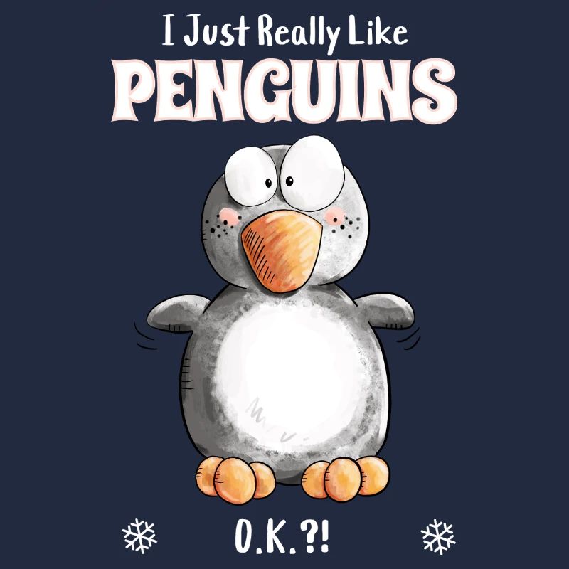 J’aime vraiment les pingouins Penguin Spruch