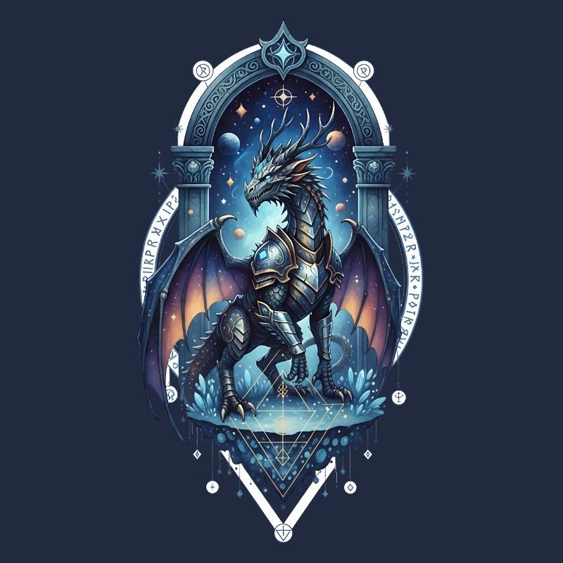 Sternenbogen Drache im Mondlicht