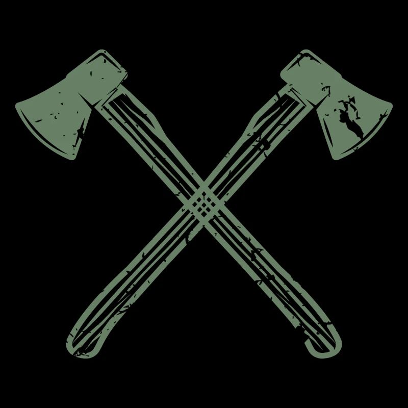 Conception de hache de style grunge - Pour les bûcherons et les forestiers