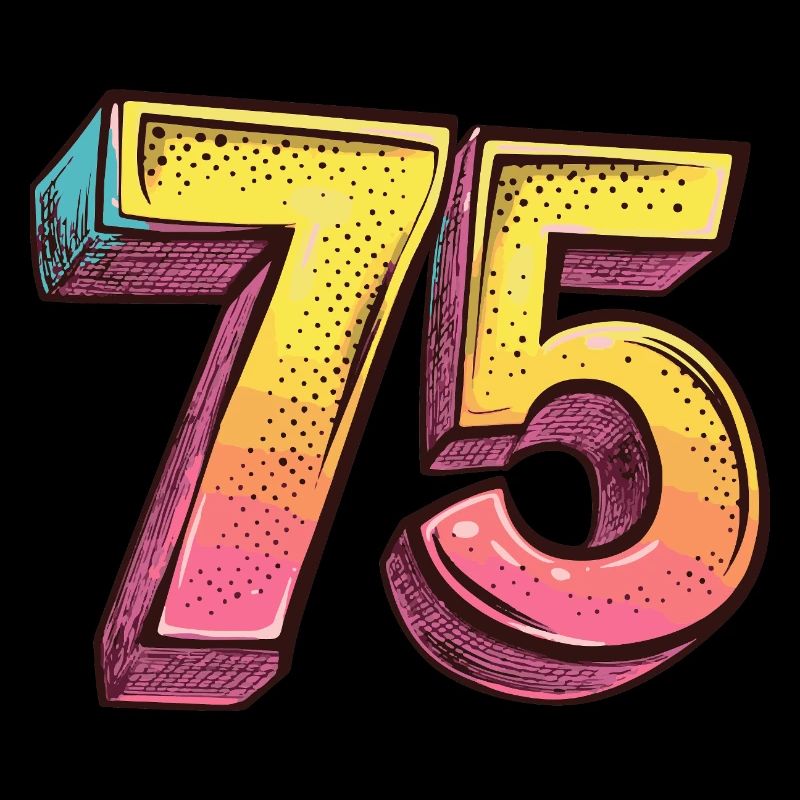 75 Numéro Coloré