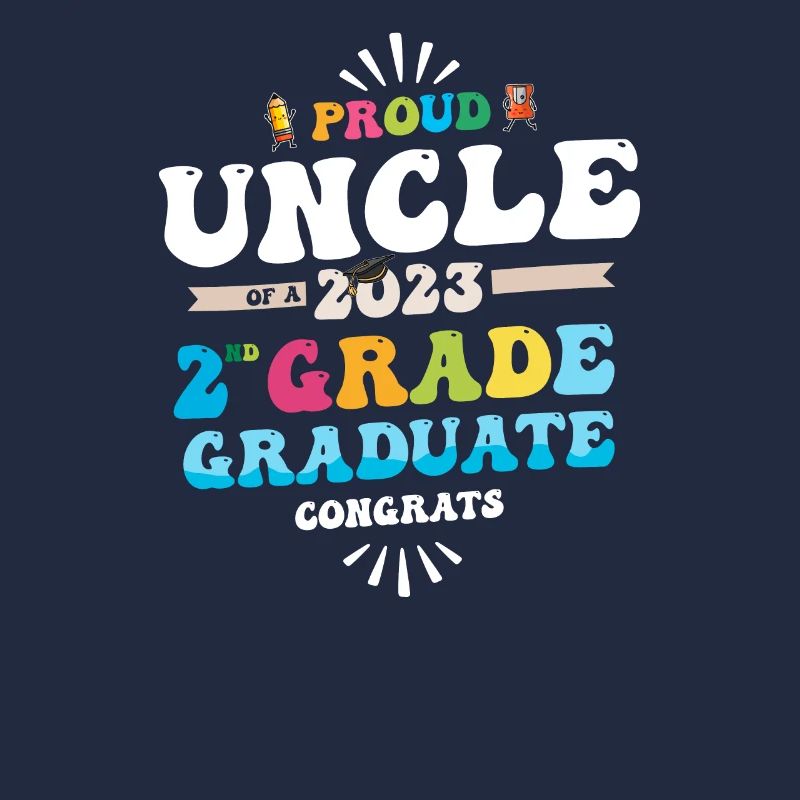 Fier oncle d’une classe de 2e année de 2023