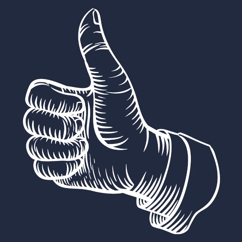 drawn hand thumbs up