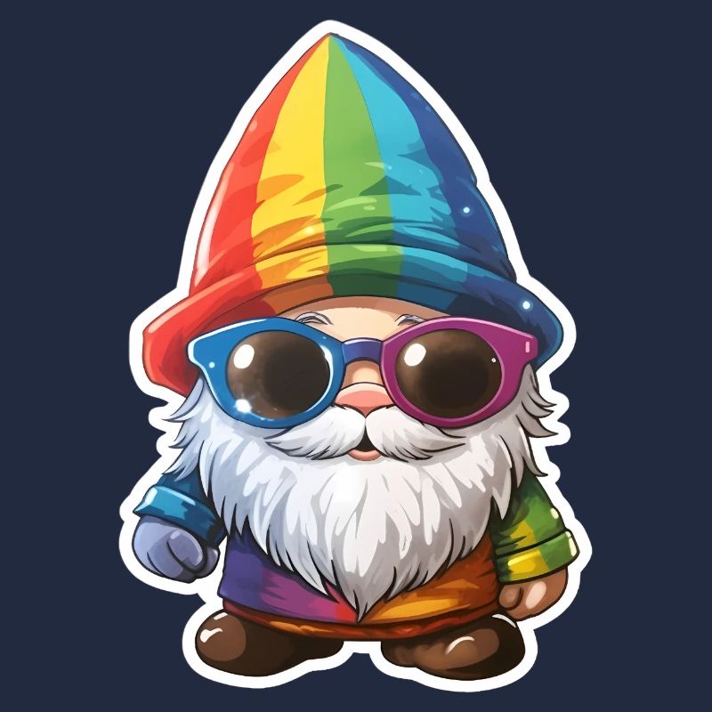 Regenborgen dwarf with sunglasses