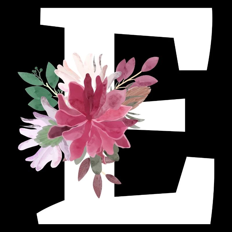 Lettre e floral