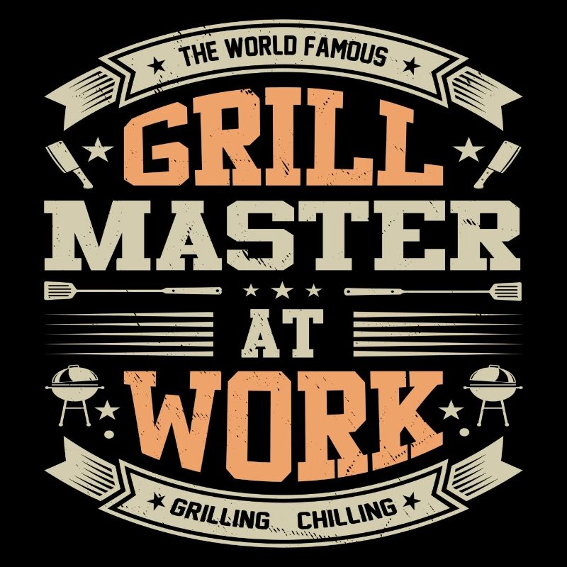 The World Famous Grill Master At Work Grilling...