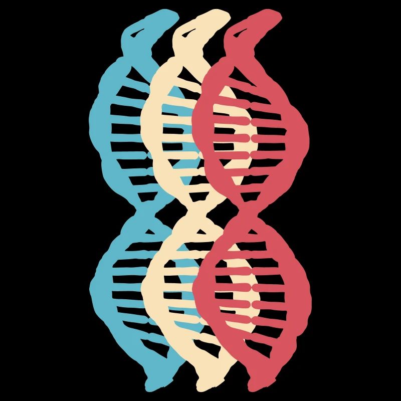 Science Biology retro DNA Genetics Vector 1