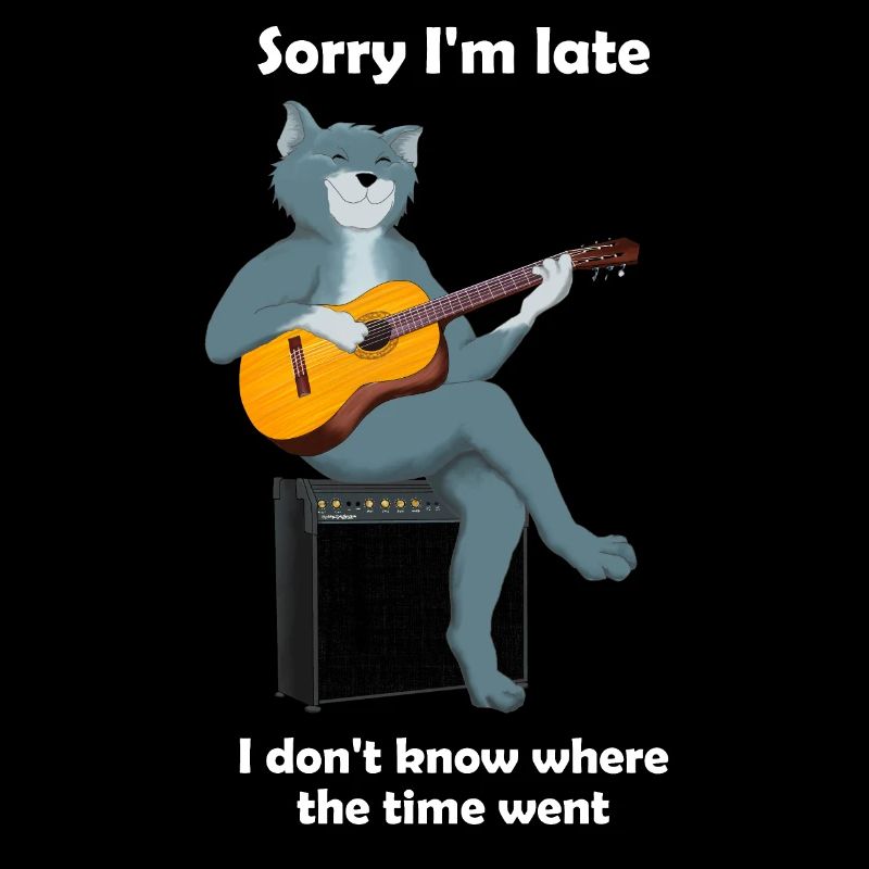 SORRY I M LATE - CAT PLAYING GUITAR