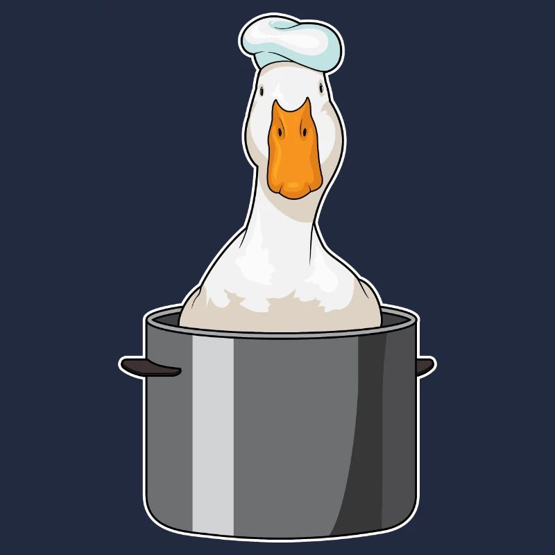 Cuisinier canard Cuit Cuisson de la marmite