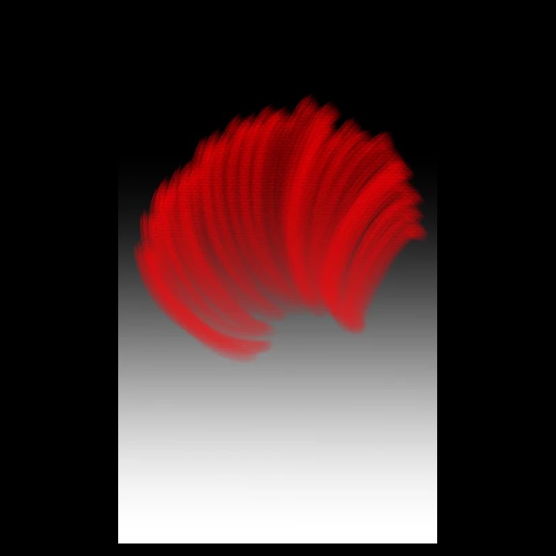 Rouge sur noir avec reflets blancs