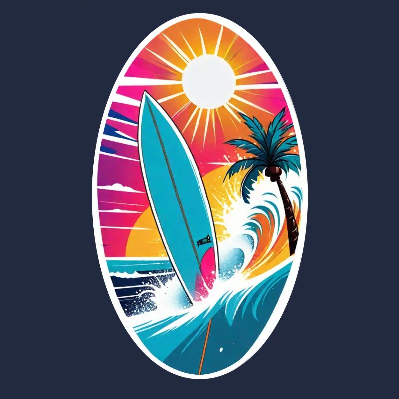 surf plage palmier soleil vacances