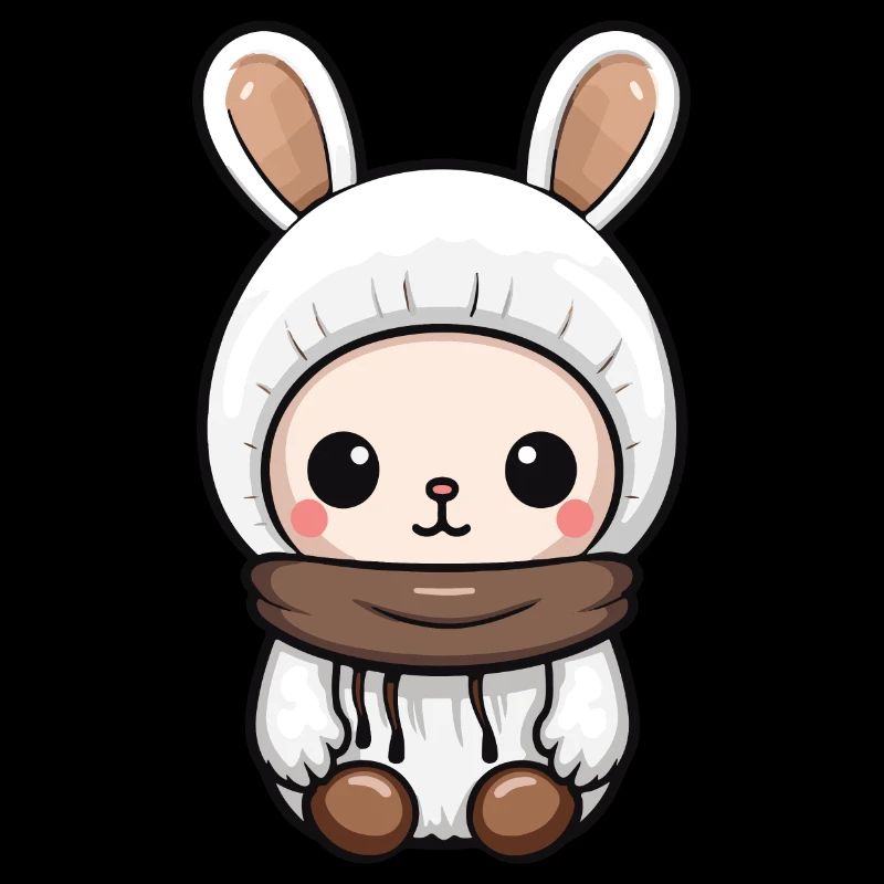 Bande dessinée d’hiver lapin