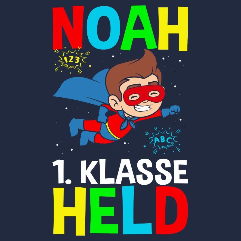 Schulkind Noah 1. Klasse Held