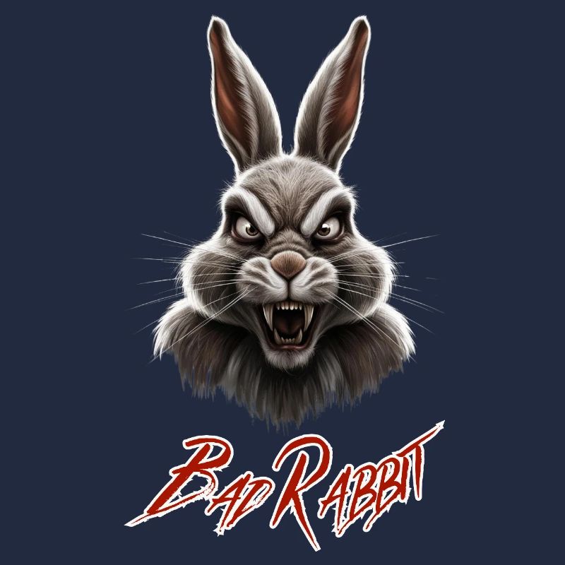 Bad Rabbit - cooles lustiges Hasen Fun Motiv