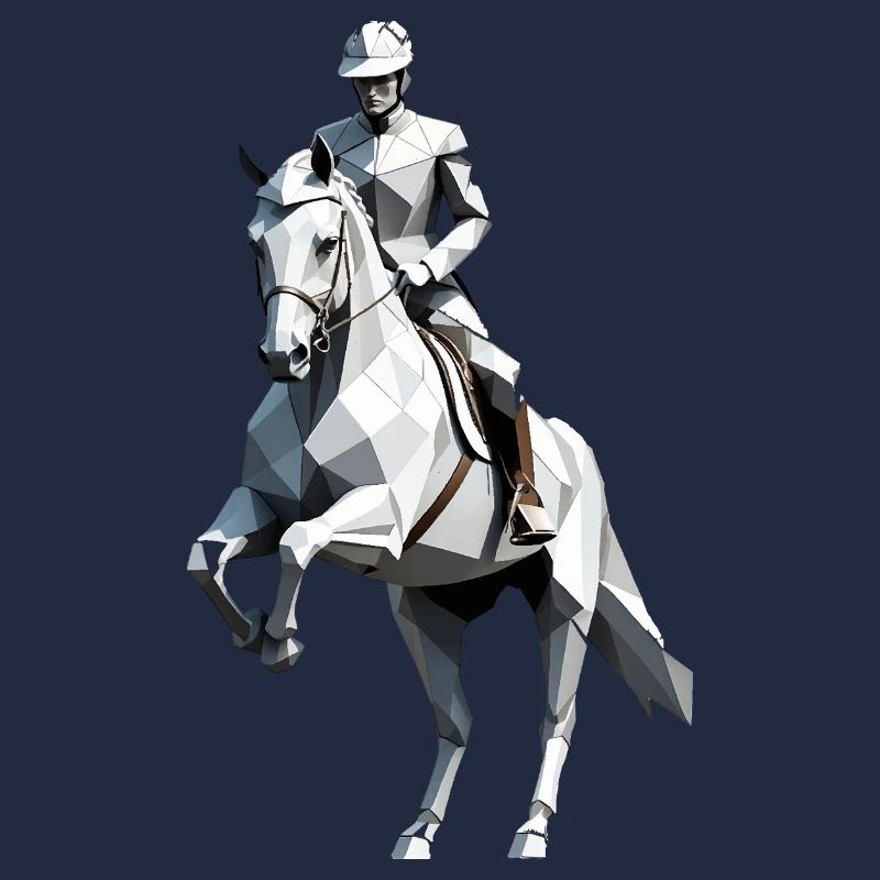 Low Poly Horse Rider - Ballet Design