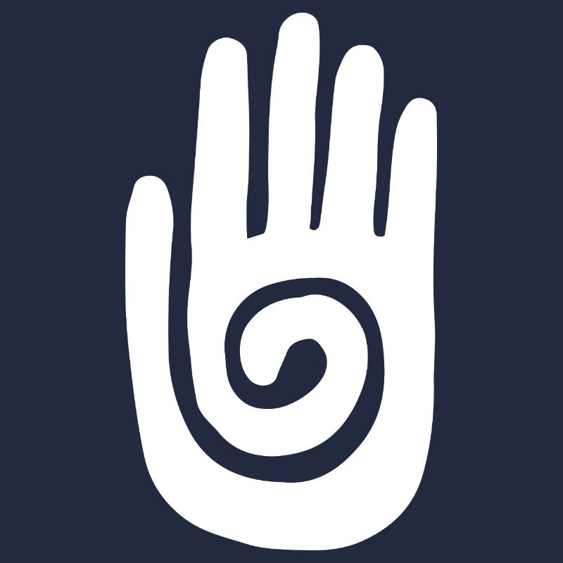 Chaman - Main de Guérison & Symbole de Protection - Blanc