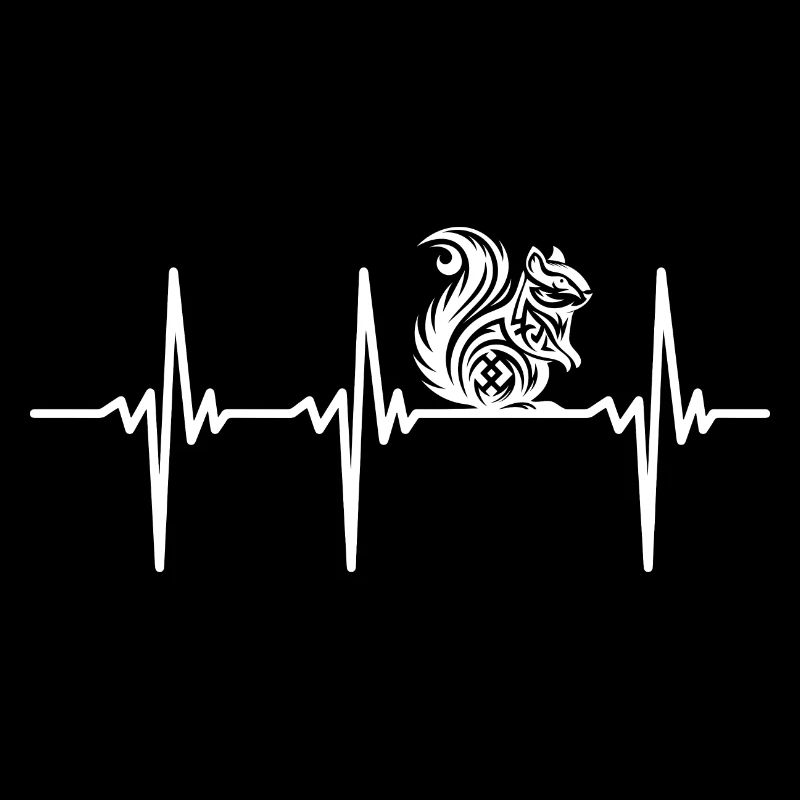 Heartbeat for cute squirrel babies