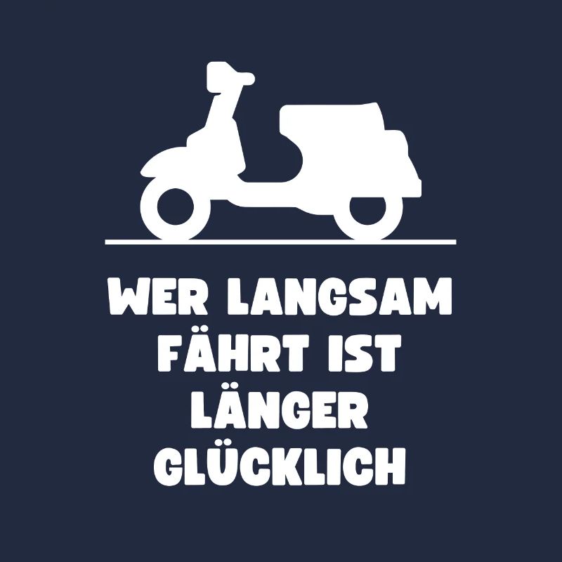 Roller Mofa Fahrer Leidenschaft Langsam Glücklich