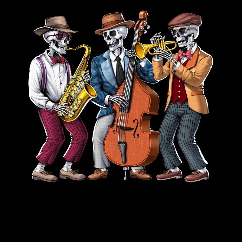 Skeleton Jazz Musiker