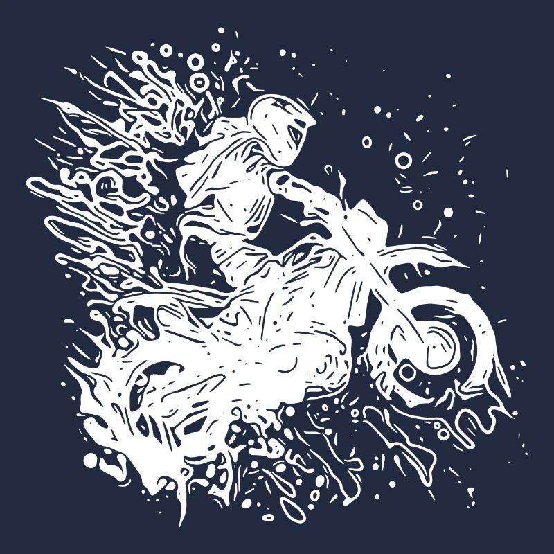 Motorcycle Tattoo Splash Racing Style