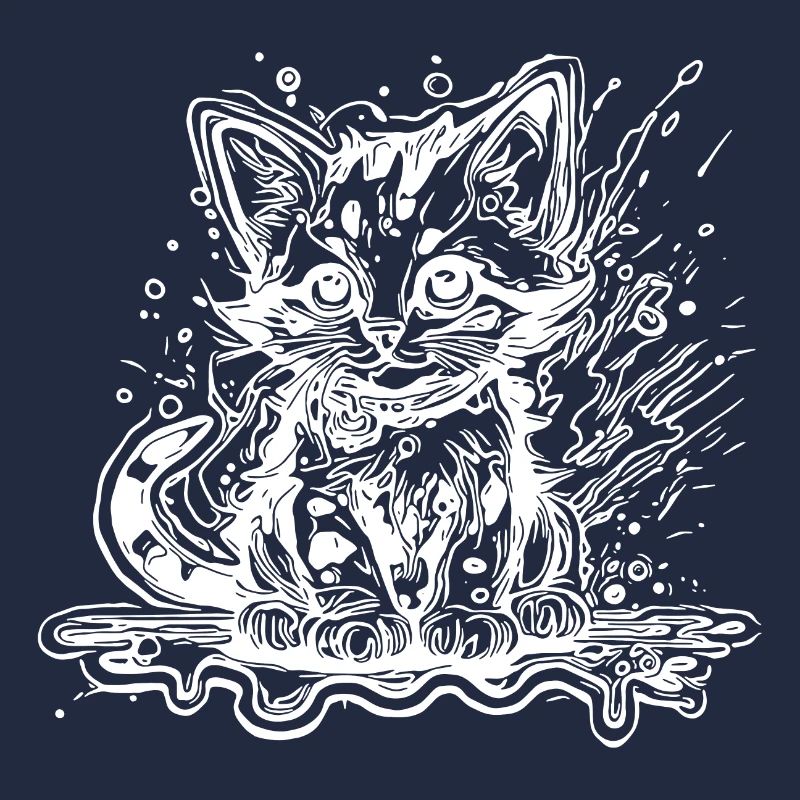 Mignon petit chat du chat poté dans le style graffiti