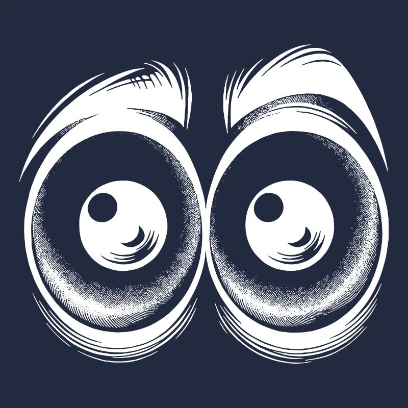 De drôles d’yeux avec un regard fixe