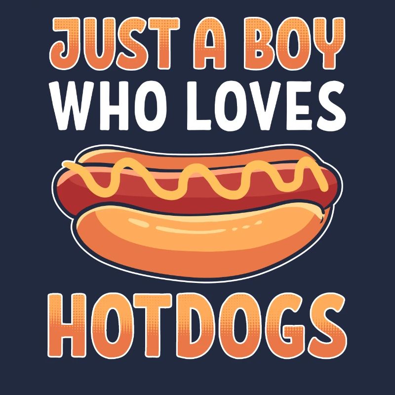 Nur ein Junge, der Hotdogs liebt
