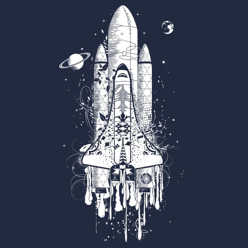fantasievoll gestaltetes Space Shuttle