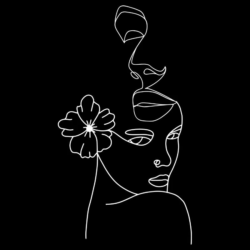 Visage line abstract