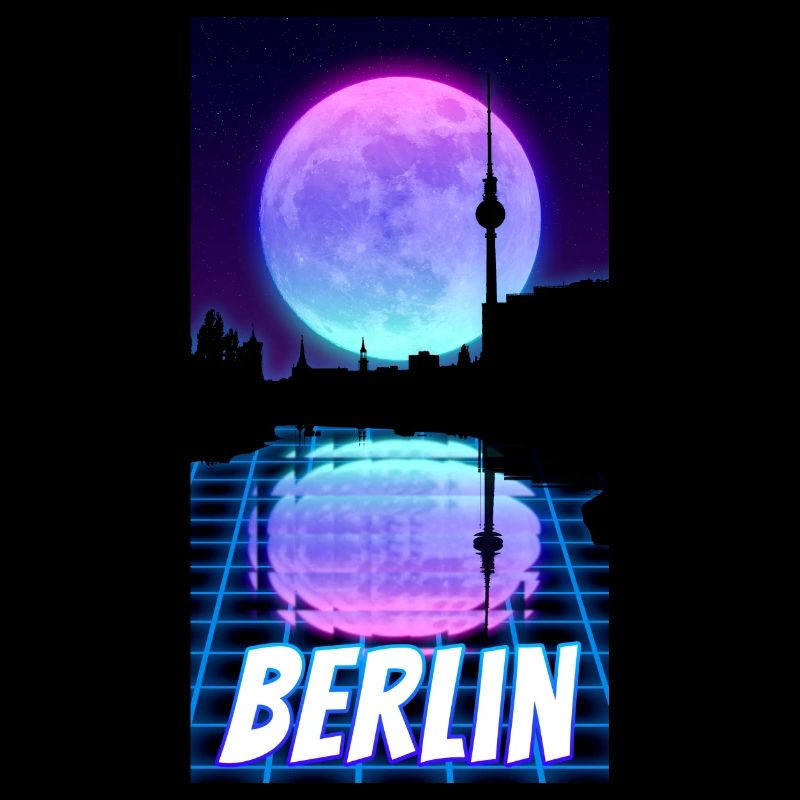 Berlin Skyline Night Moon Nightlife Capitale