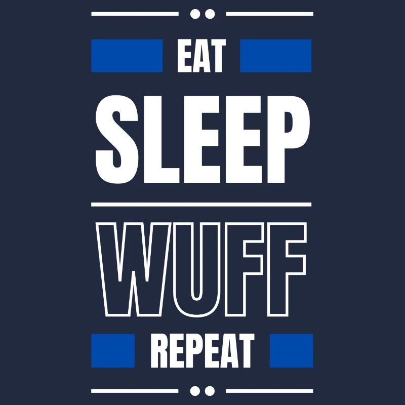 manger sommeil wuff chien répéter idée cadeau chien