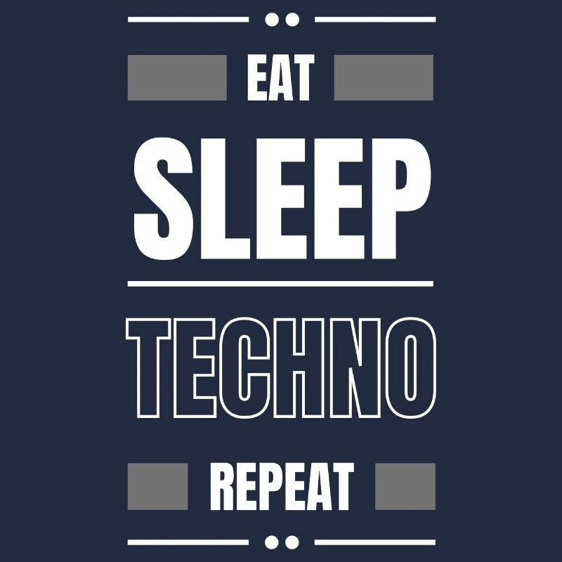 eat sleep techno repeat geschenk idee party spruch