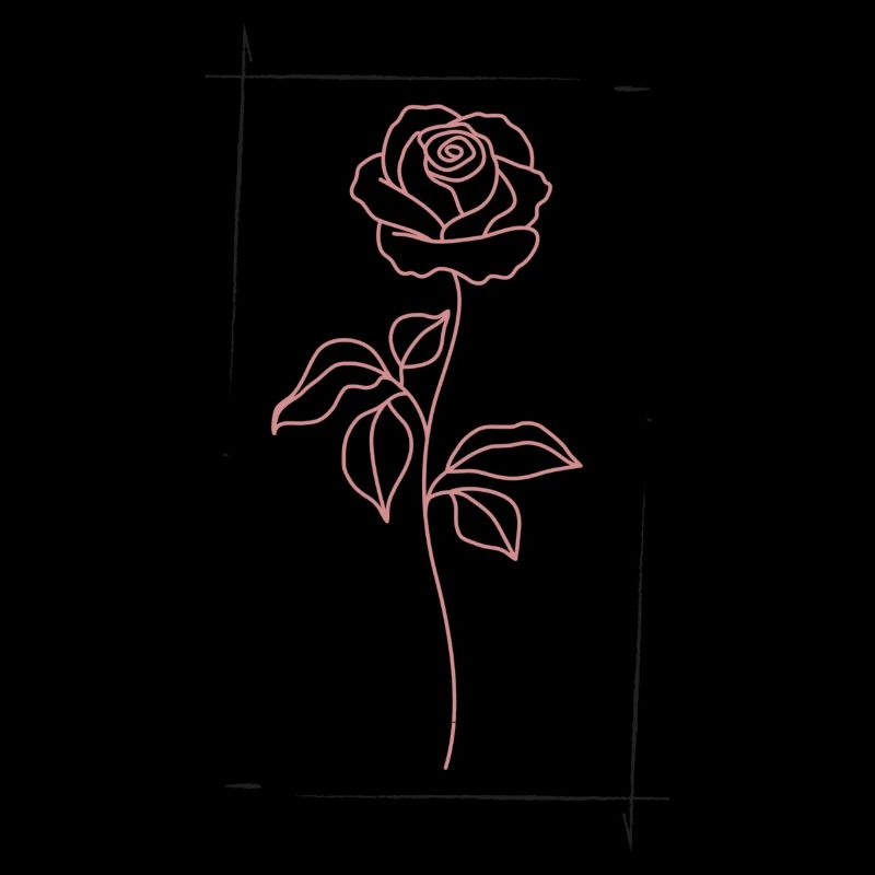 Rose salmon-colored with inscription "Beautiful" on the back