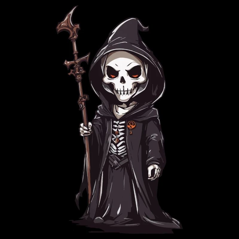Cute Skeleton Magician Halloween Magic