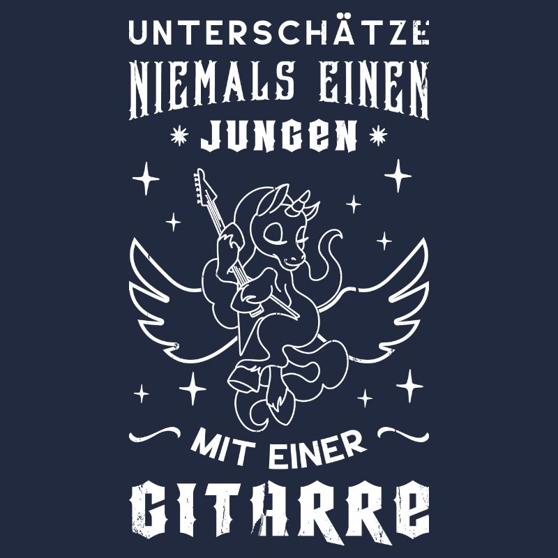 Gitarre Niedlich Einhorn Musiker Regenbogen