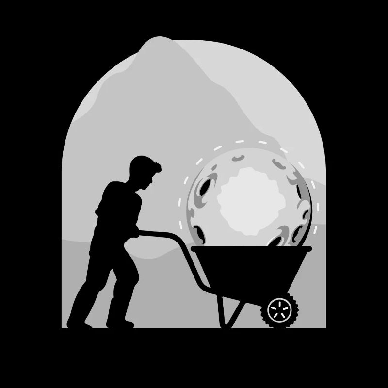 Man with moon