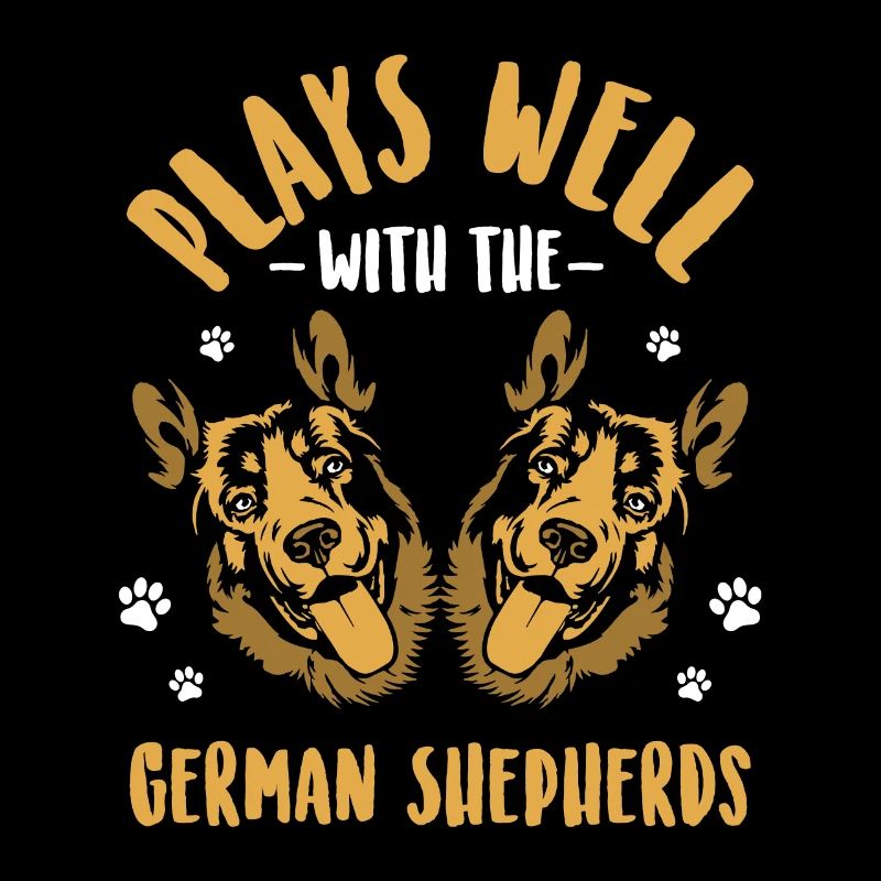 I plays well with the German Shepherds