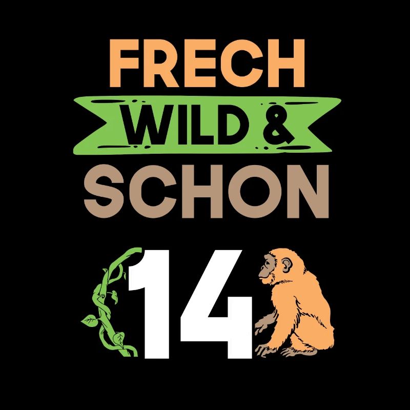 14 Jahre Geburtstag Junge Mädchen Affe