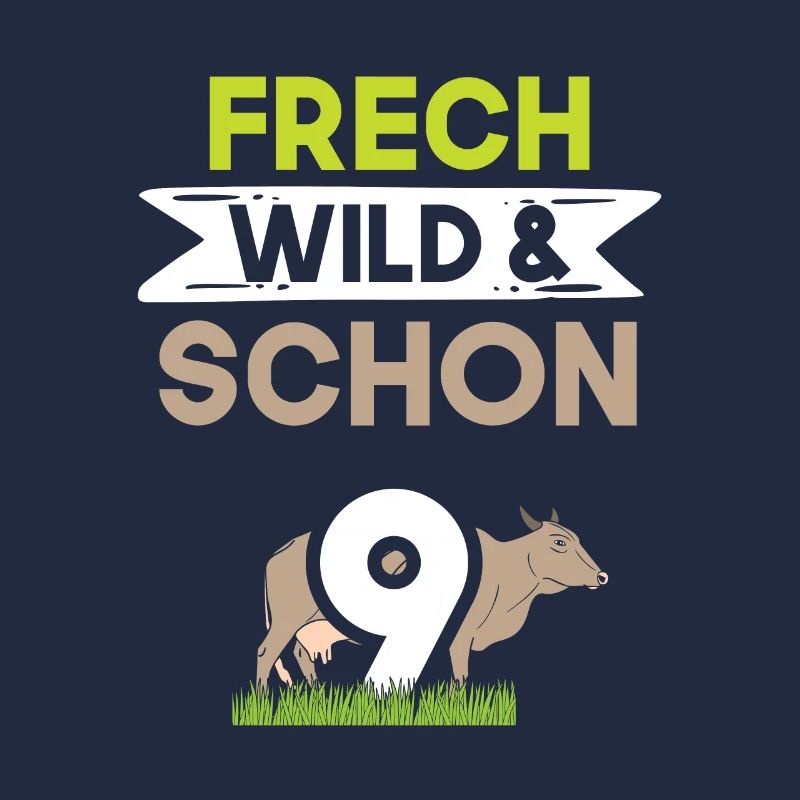 9 Jahre Geburtstag Junge Mädchen Kuh