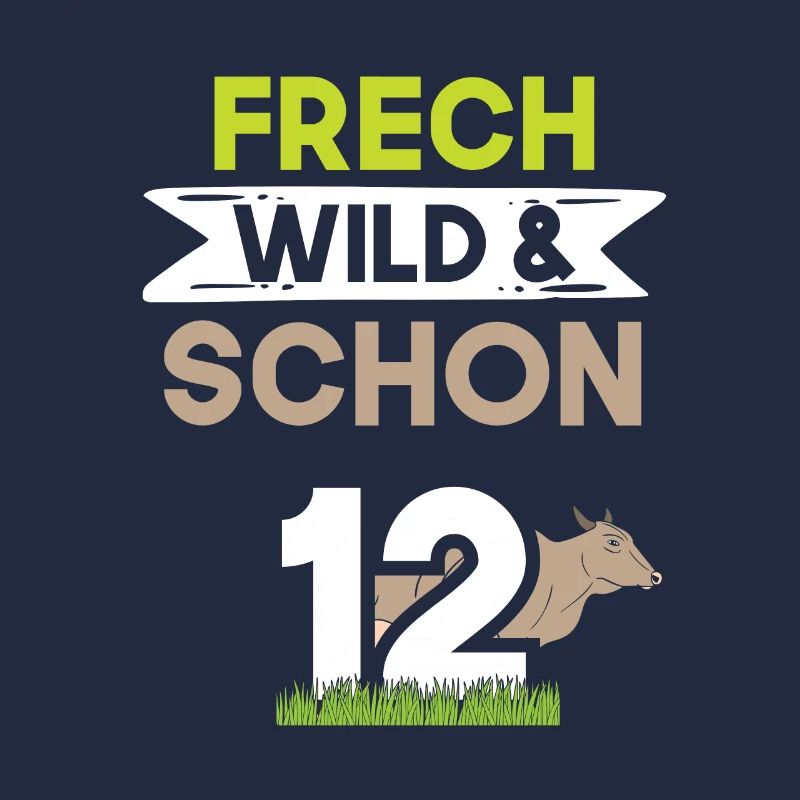 12 Jahre Geburtstag Junge Mädchen Kuh