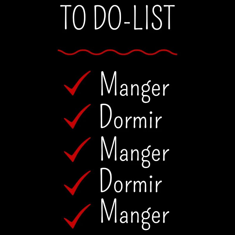 to do list manger dormir