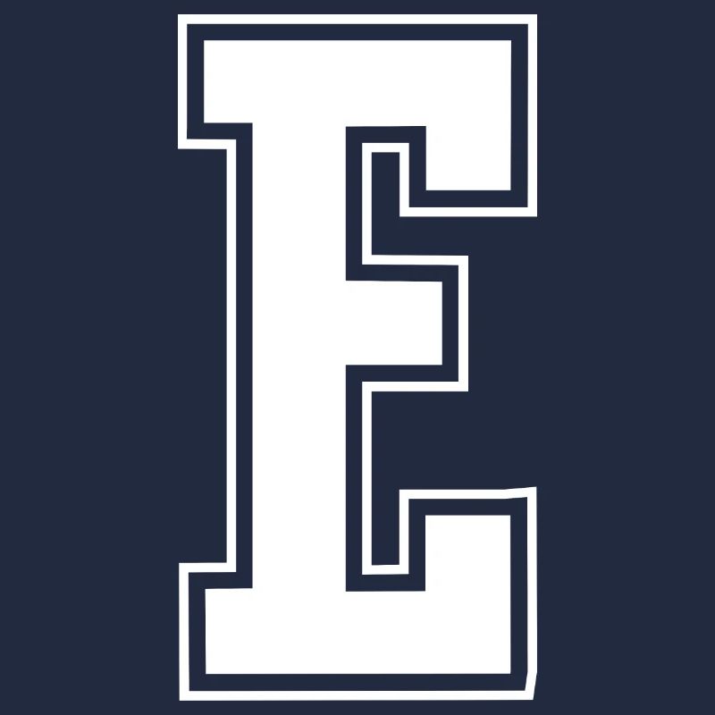 Lettre E Initiale Sport Cheerleading Monogramme
