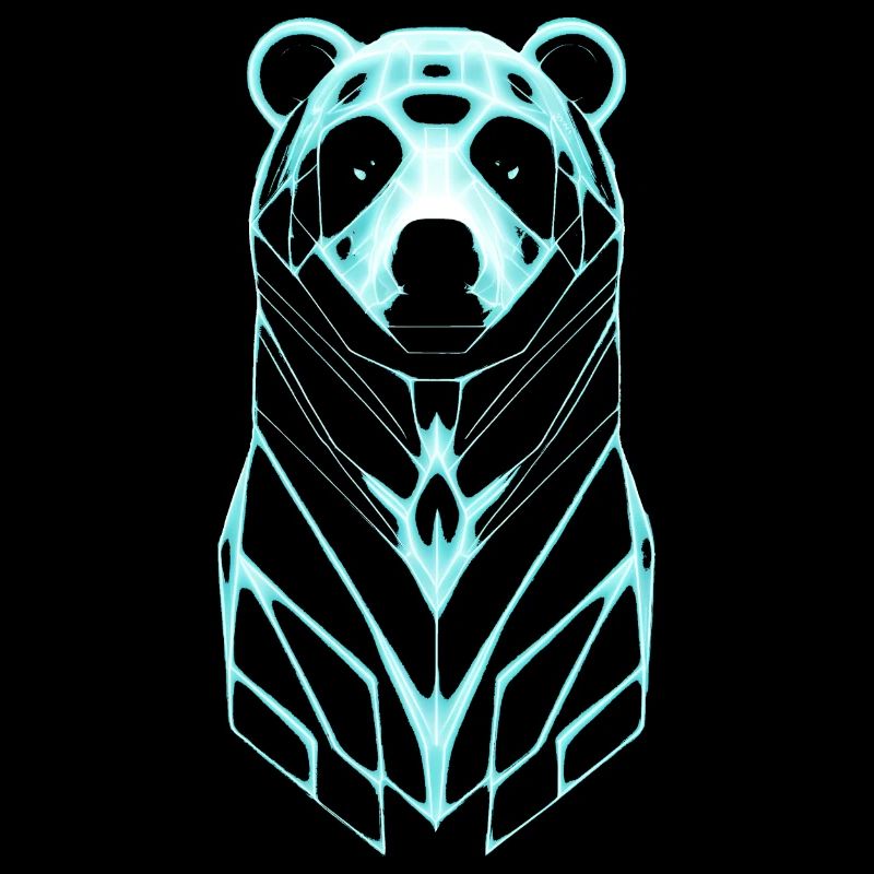 Neon Bear sky blue