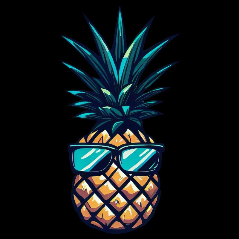 Coole Ananas mit Sonnenbrille