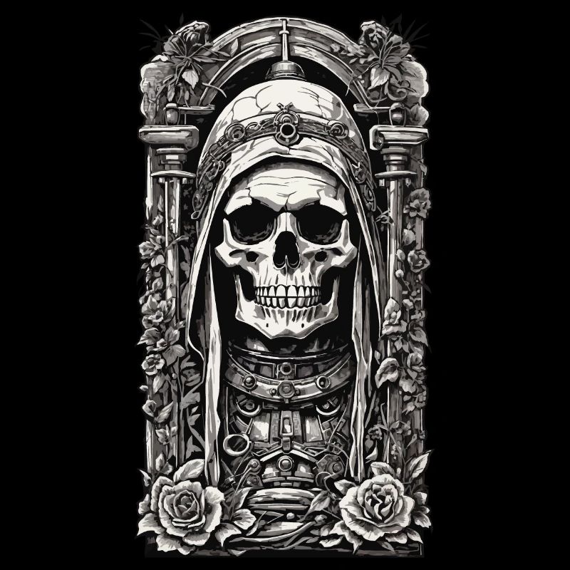 Gothic Elegance Skeleton Vintage Monument
