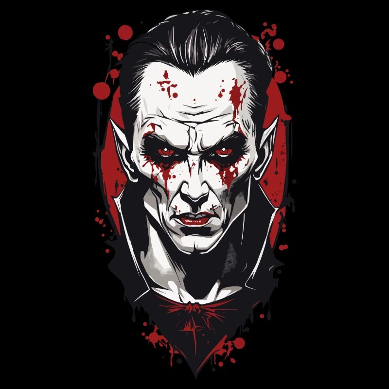 Rétro goule Vampire gothique nuit Halloween Design
