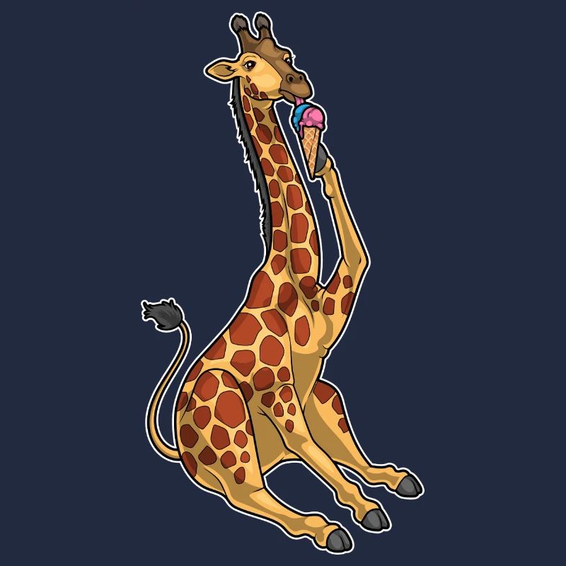 Glace gaufre girafe