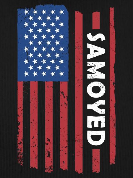 Samoyed Us Flag