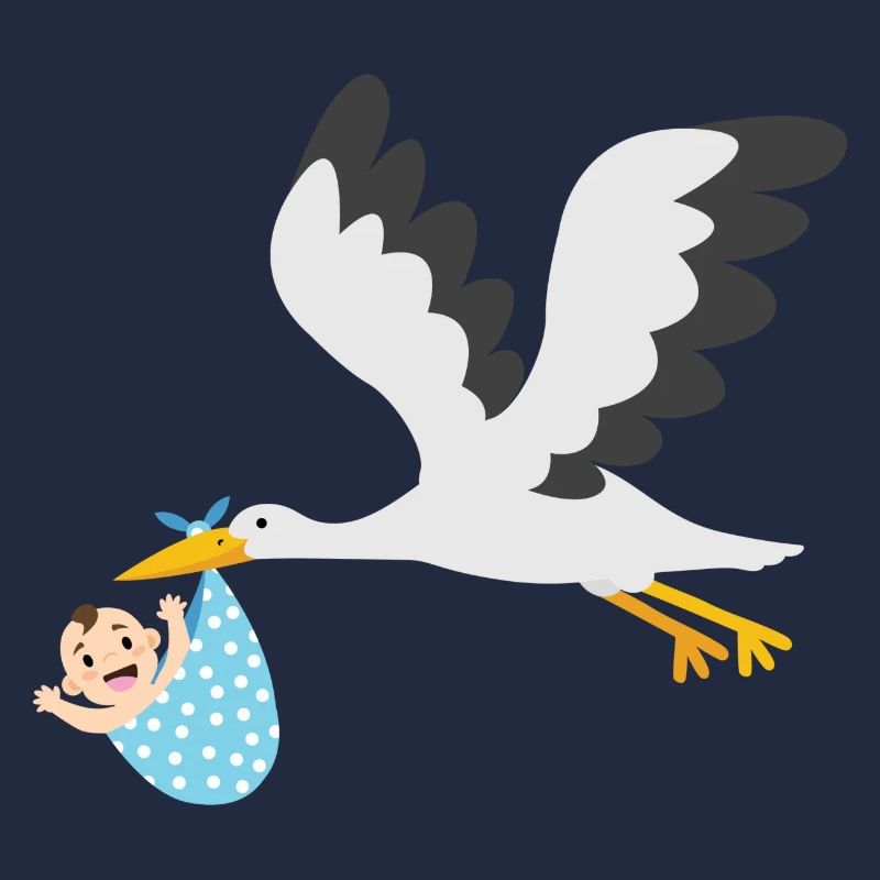 Cigogne avec bébé