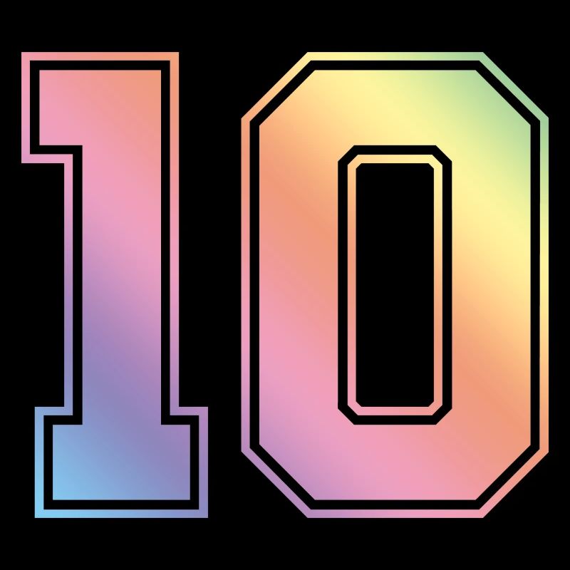 10 Zahl Bunt