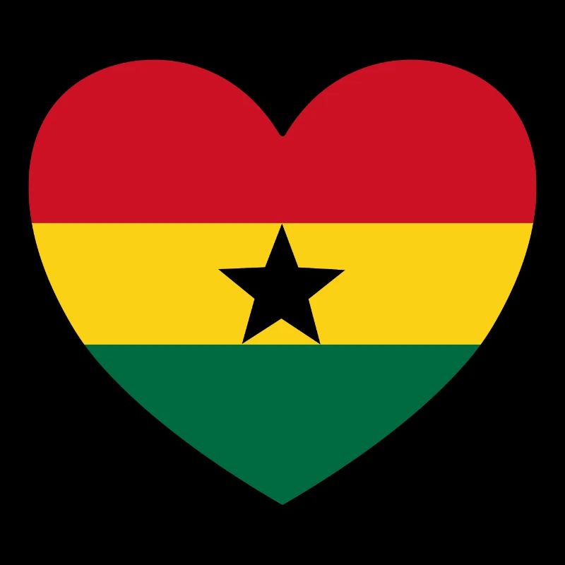 Cœur du drapeau du Ghana
